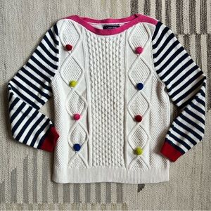 [lands end] poms sweater